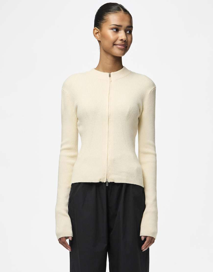 Pieces - Strickjacke in Birkenweiß-Neutral Pieces - Strickjacke in Birkenweiß-Neutral von Pieces