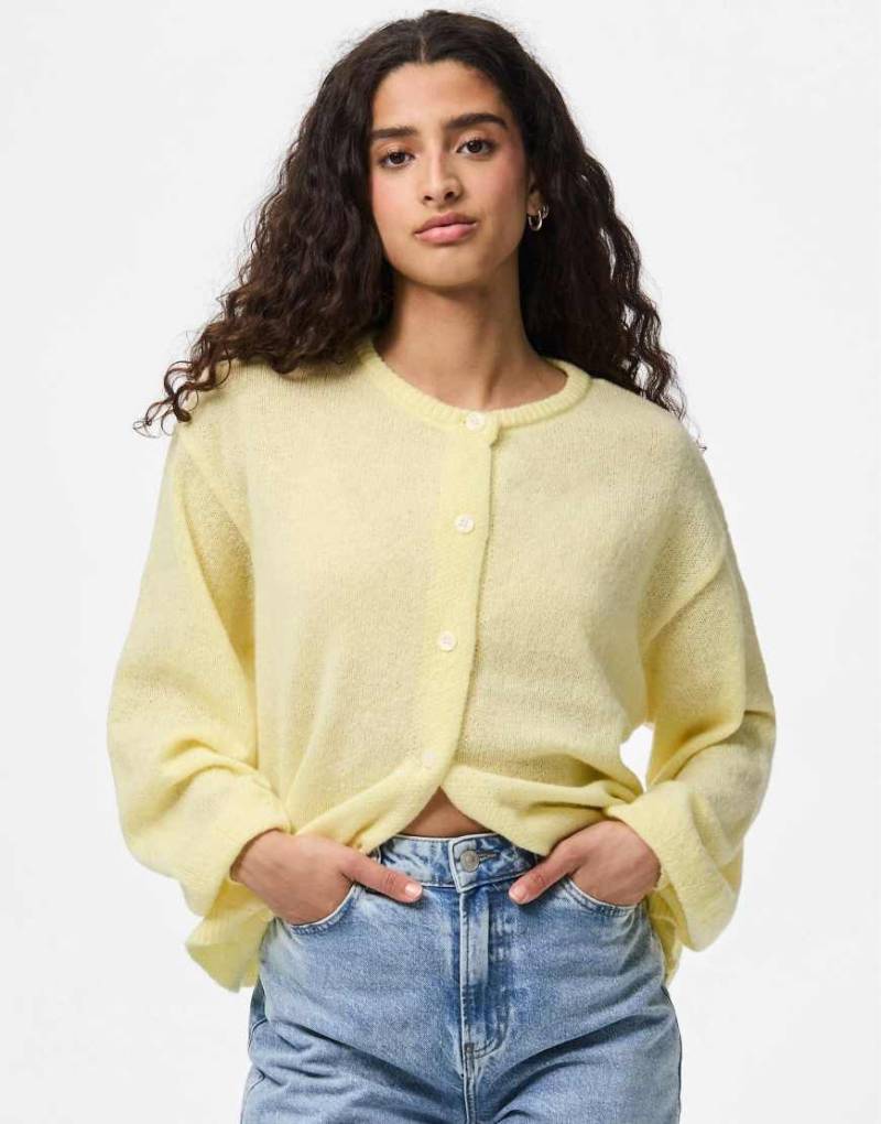 Pieces - Strickjacke in French Vanilla-Neutral von Pieces