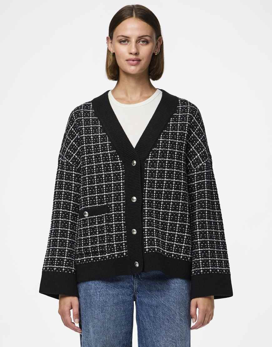 Pieces - Strickjacke in Schwarz von Pieces