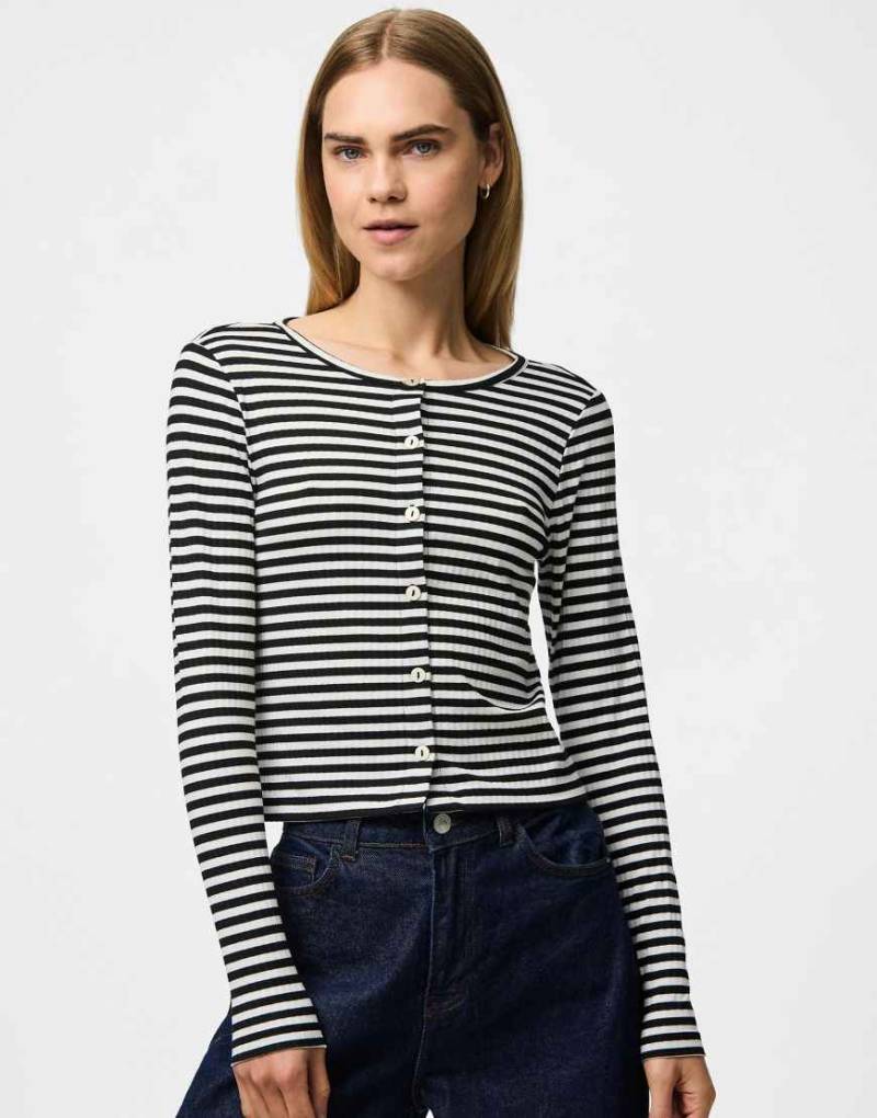 Pieces - Strickjacke in Schwarz von Pieces