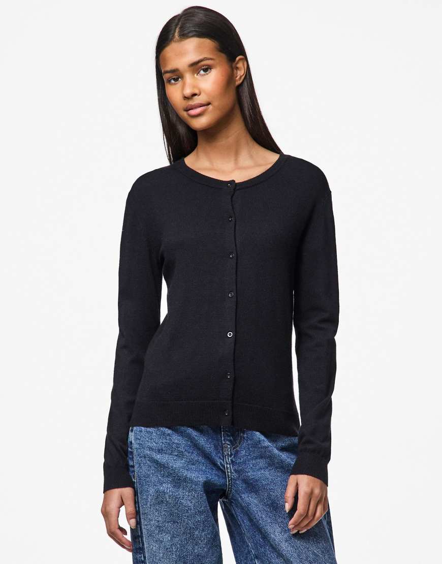 Pieces - Strickjacke in Schwarz von Pieces