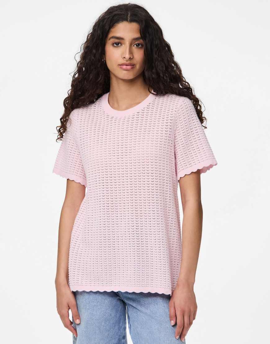 Pieces - Strickoberteil in Rosa von Pieces