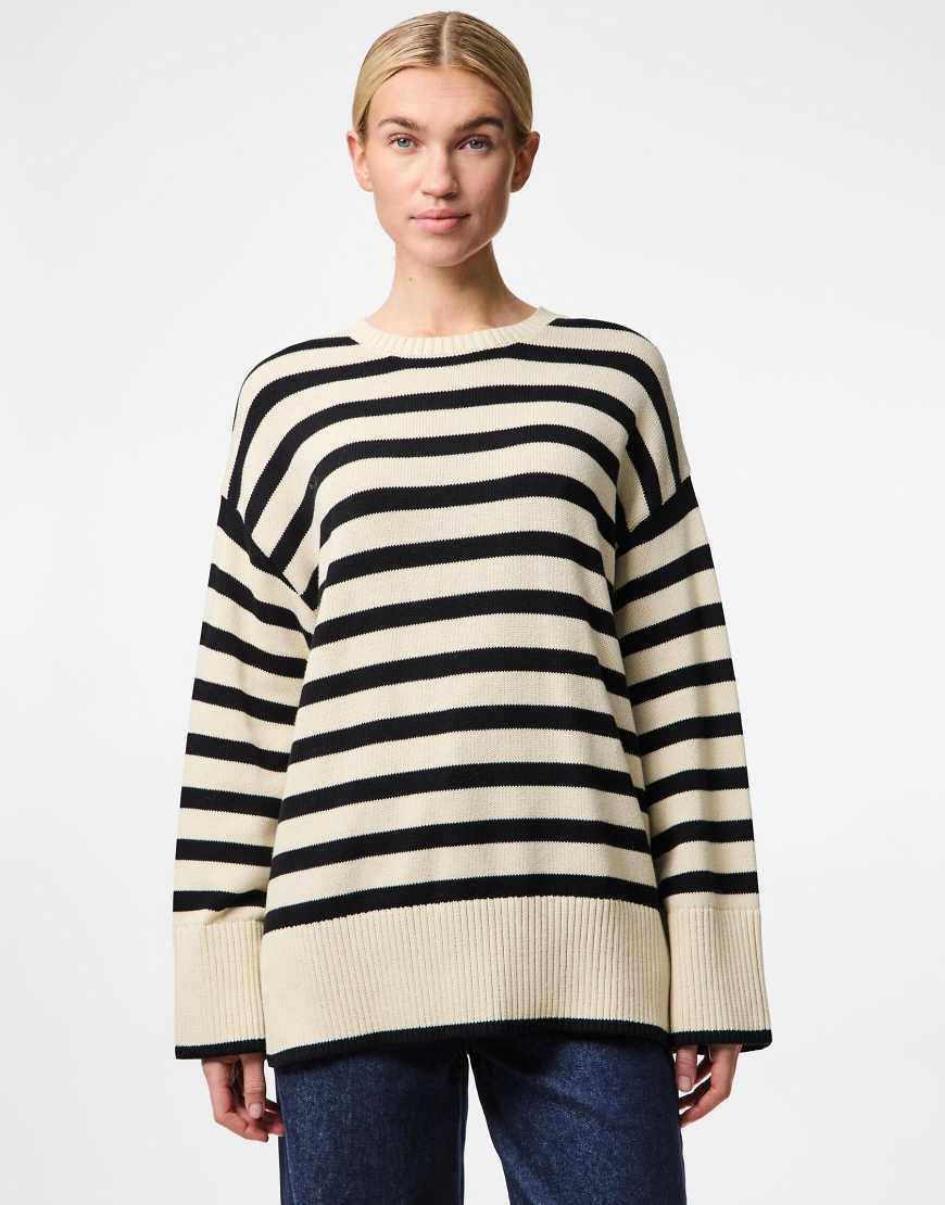 Pieces - Strickpullover in Birkenweiß-Neutral Pieces - Strickpullover in Birkenweiß-Neutral von Pieces