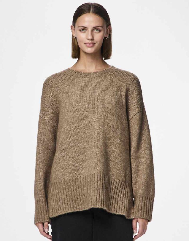 Pieces - Strickpullover in Birkenweiß-Neutral von Pieces