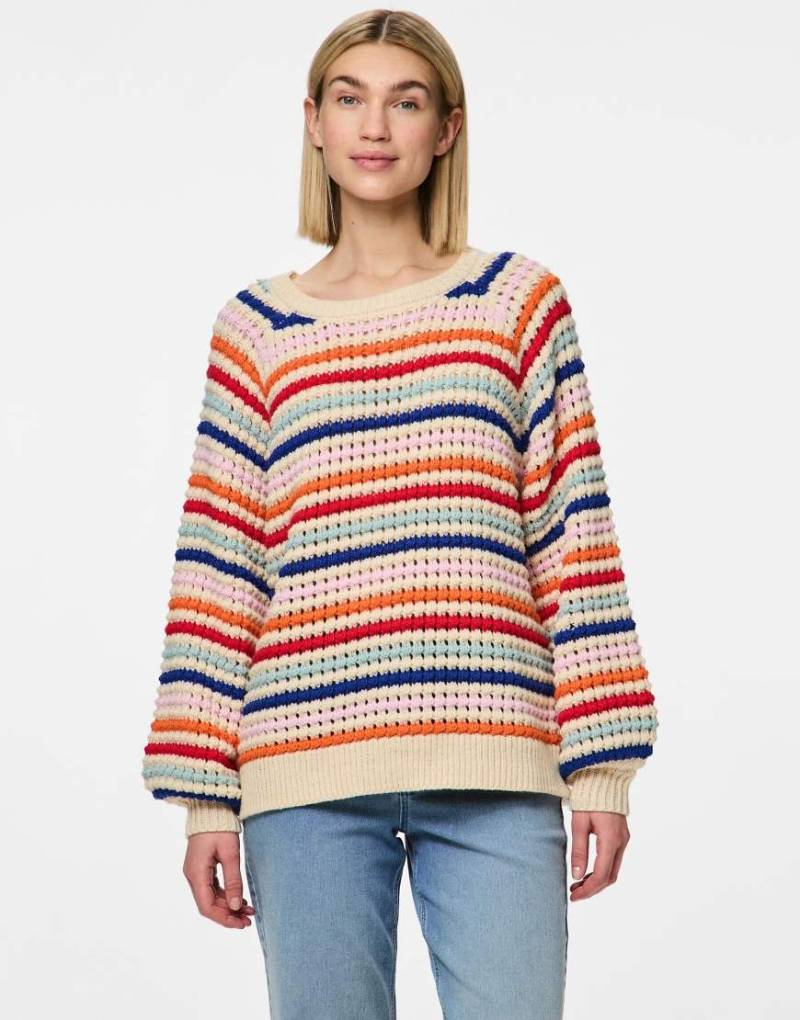 Pieces - Strickpullover in Birkenweiß-Neutral von Pieces