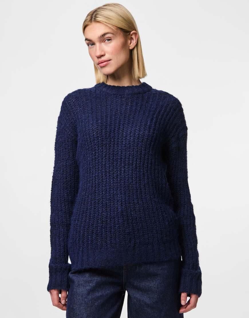 Pieces - Strickpullover in maritimem Blau Pieces - Strickpullover in maritimem Blau von Pieces