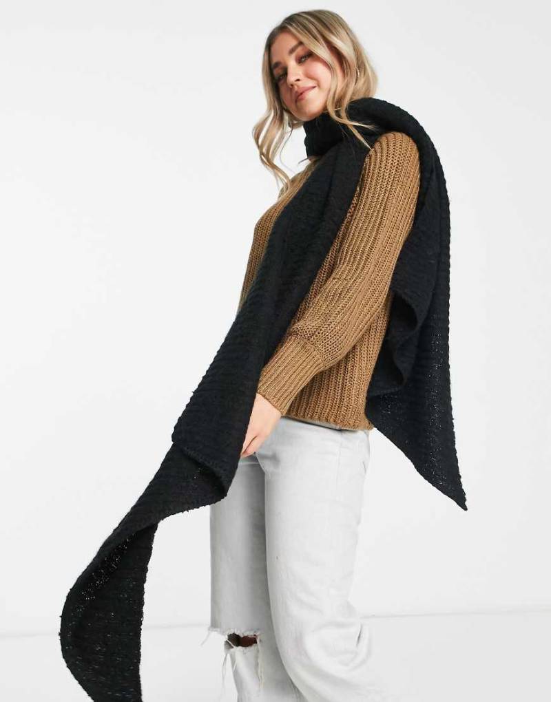 Pieces - Strukturierter Schal in Schwarz von Pieces