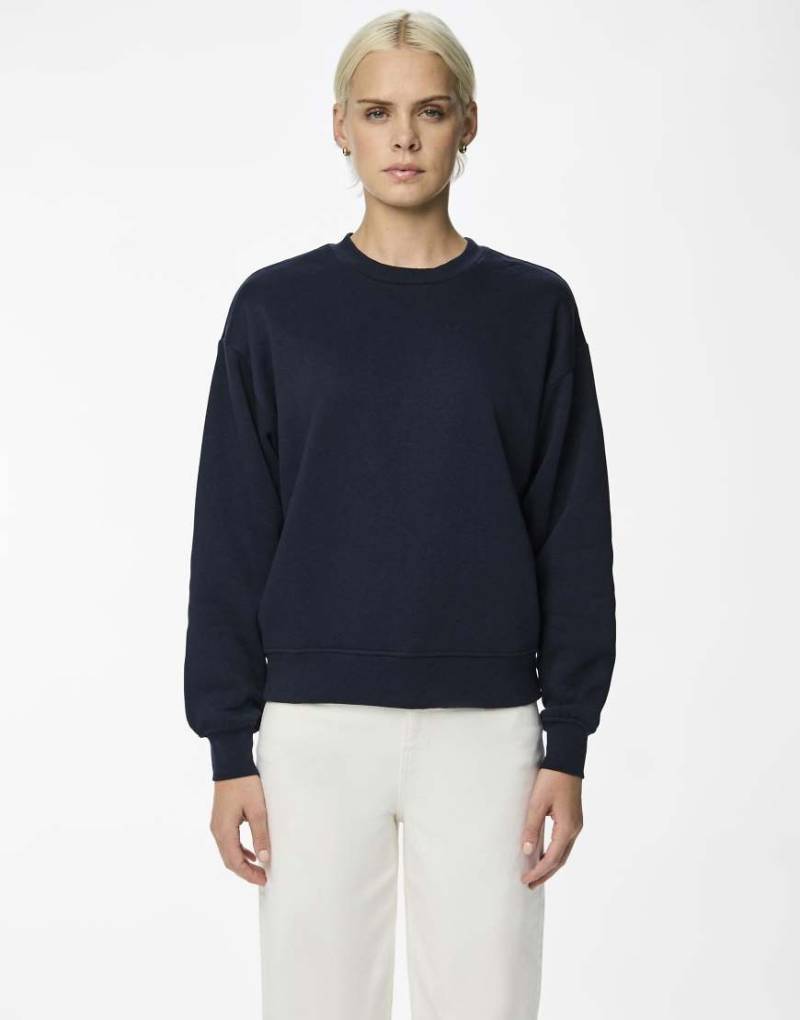 Pieces - Sweatshirt in Sky Captain-Grau von Pieces