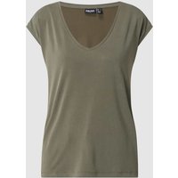 Pieces T-Shirt aus Modalmischung Modell 'Kamala' in Khaki, Größe S von Pieces