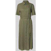 Pieces Tailliertes Freizeitkleid mit Bindegürtel Modell 'PIA' in Khaki, Größe M von Pieces