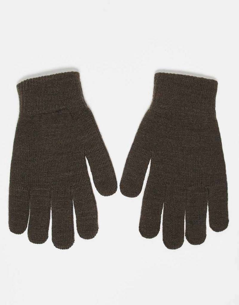 Pieces - Touchscreen-Handschuhe in Hot Fudge-Brown von Pieces