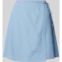 Pieces Wickelrock aus Viskose-Mix mit Leinen-Anteil Modell 'KAREN' in Jeansblau, Größe XS von Pieces