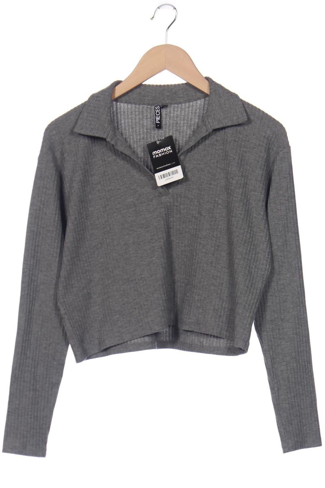 pieces Damen Langarmshirt, grau von Pieces