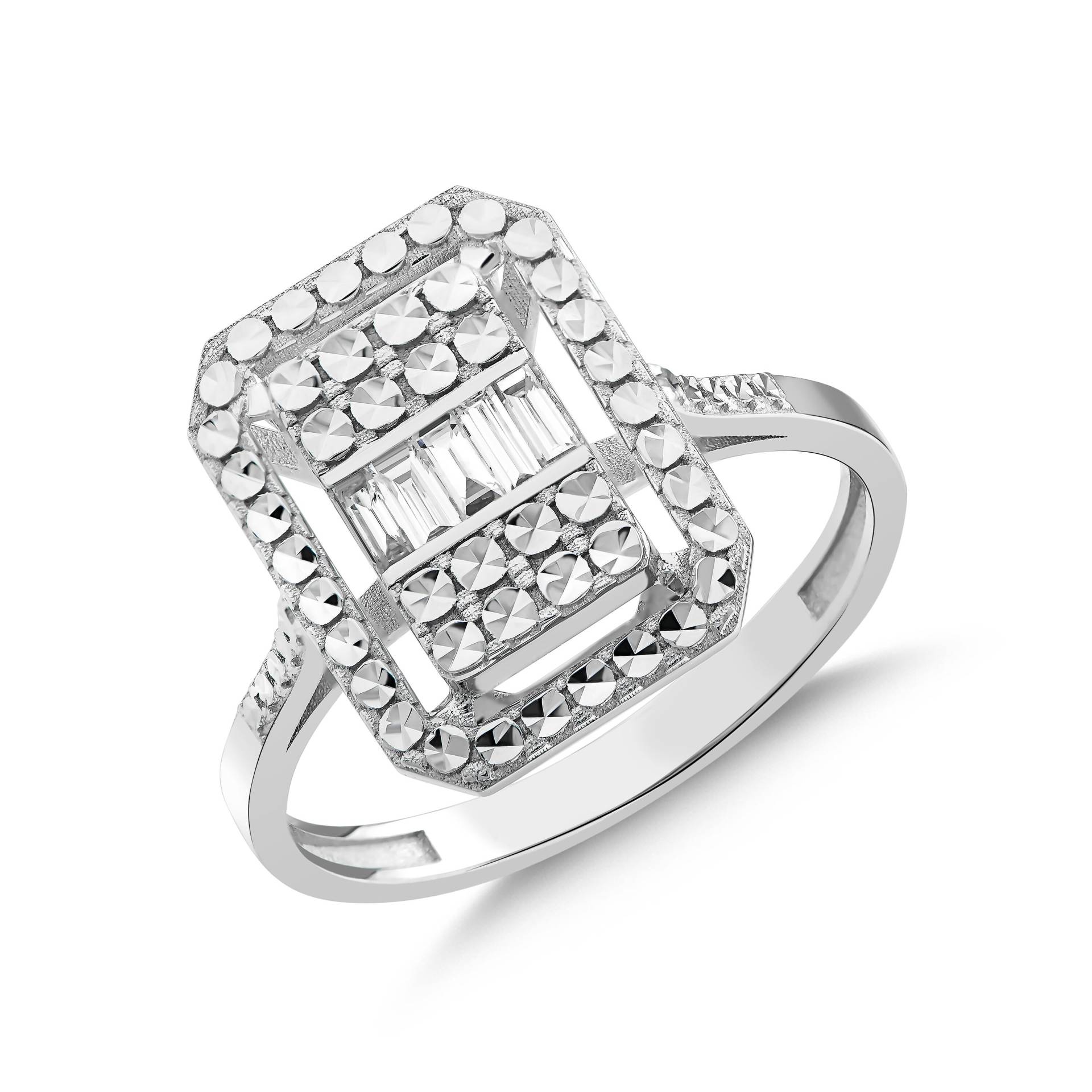 Naturdiamant Baguette Ring, Geschenk Für Sie, 8K Gold Geschenke Freundin von PiecesOfMeDiamond