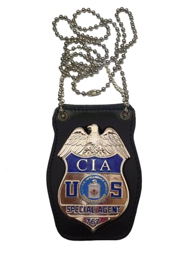 Piel Cabrera Halter Badge CIA, Schwarz von Piel Cabrera