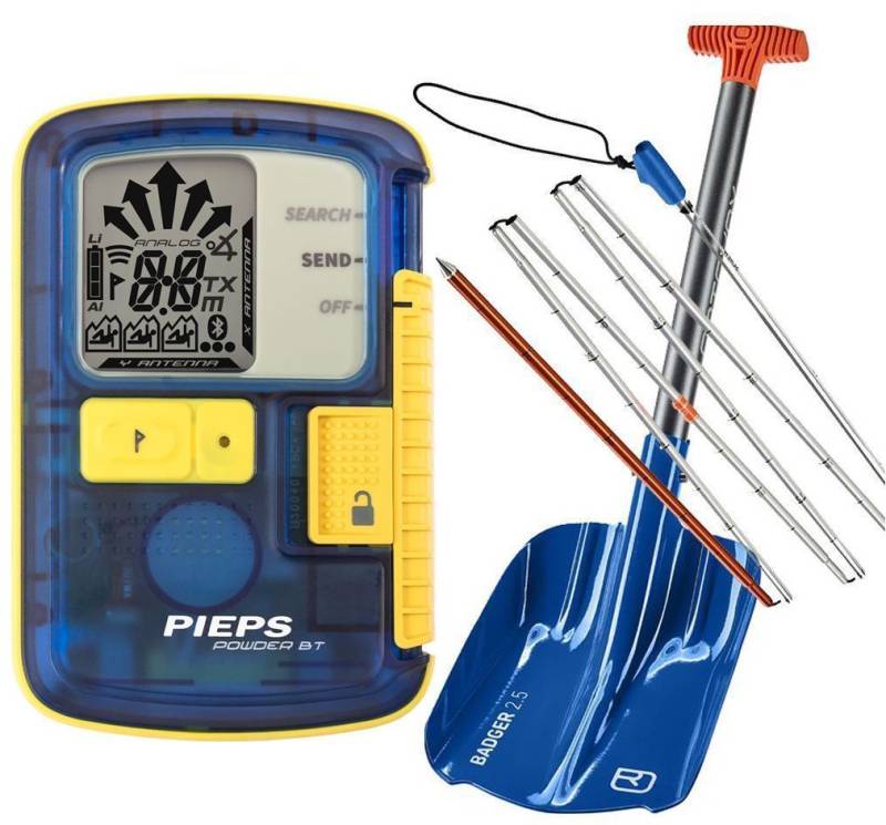 LVS Komplettset Pieps Powder BT + Ortovox Badger Schaufel + Ortovox Alu 240 Sonde von Pieps