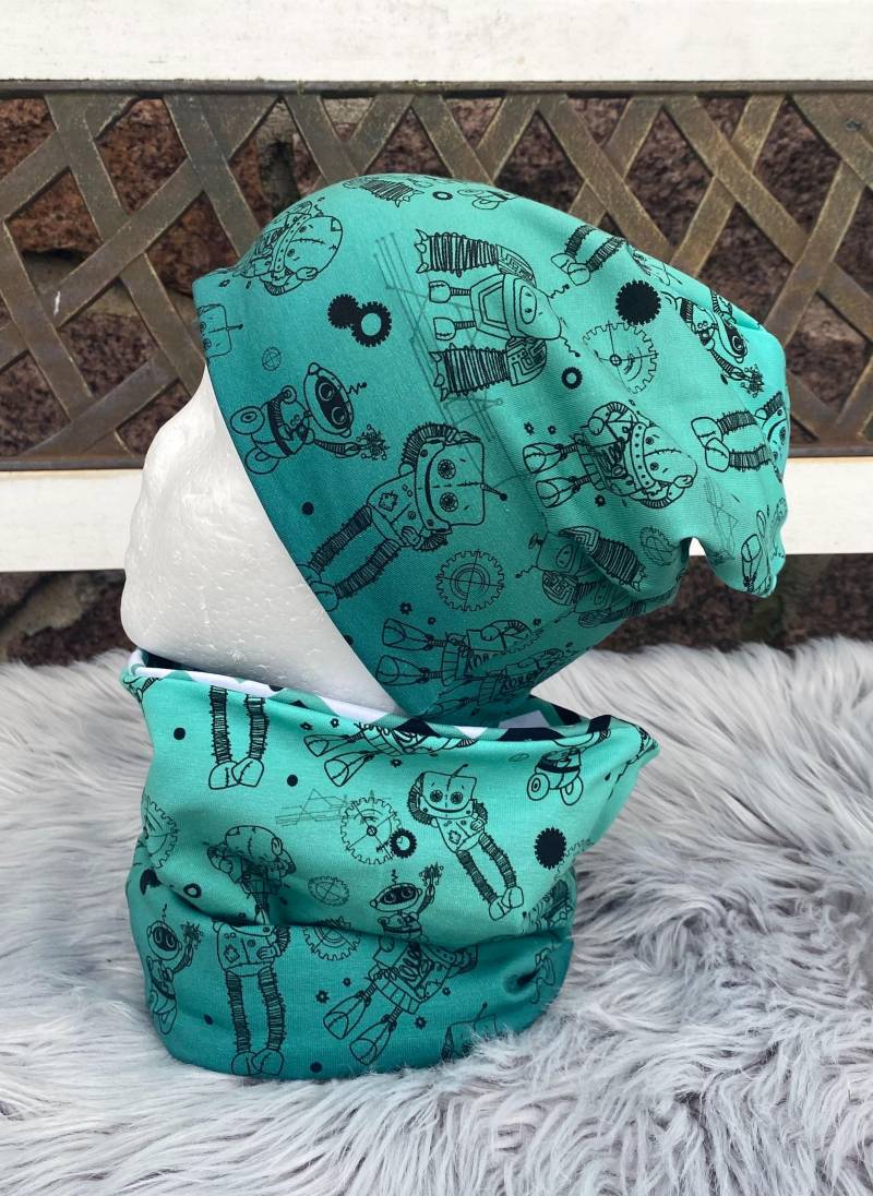 Mütze Und Optionaler Loop Roboter Beep Mütze Und Optionaler Loop Roboter Beep von PiepundMatz