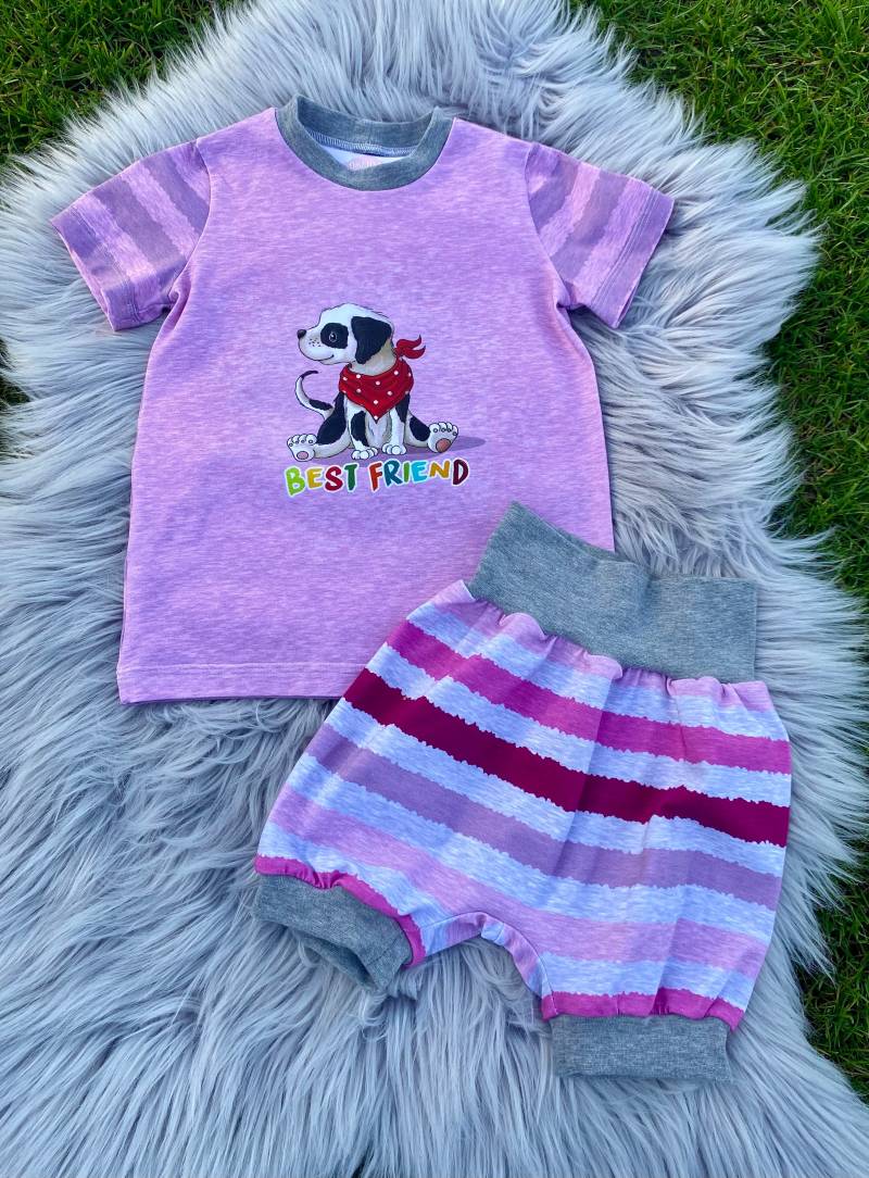 Sommer Set Best Friends Hund Shirt Kurzarm Und Kurze Pumphose Gr 98/104 Sommer Set Best Friends Hund Shirt Kurzarm Und Kurze Pumphose Gr 98/104 von PiepundMatz