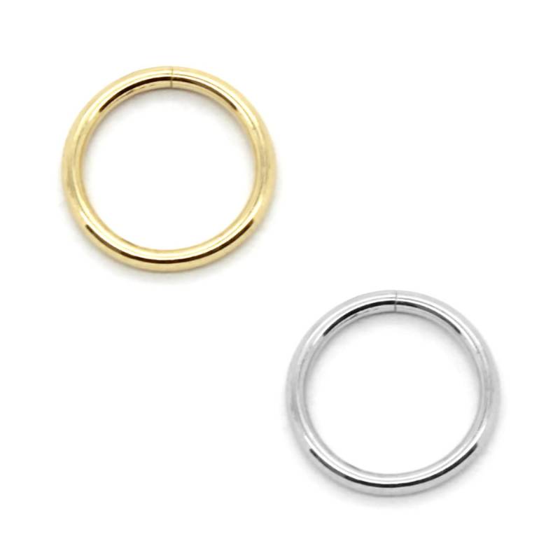 14K Gelb Oder Weißgold Nahtloser Septum Lippenknorpel Tragus Nasenring - Größen 16G-22G von PierceOn