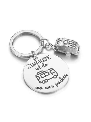 PiercingJak Camper Schlüsselanhänger Wohnmobil Campervan Geschenk 3d Van Caravan VanLife Glück Accessories Charms Zubehör für Wohnmobilfahrer Wohnmobilbesitzer Reisende von PiercingJak