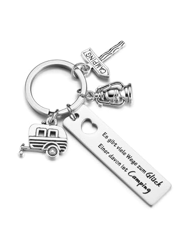 PiercingJak Camper Schlüsselanhänger Wohnmobil Campervan Geschenk Miniatur Van Caravan VanLife Glück Accessories Charms Zubehör für Wohnmobilfahrer Wohnmobilbesitzer Reisende von PiercingJak