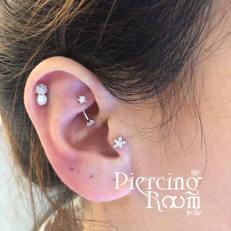 Sterling Silber Curved Barbell Doppel Edelstein Turmalin/Augenbrauen Piercing | 1 Stück Sterling Silber Curved Barbell Doppel Edelstein Turmalin/Augenbrauen Piercing | 1 Stück von PiercingRoomByJay