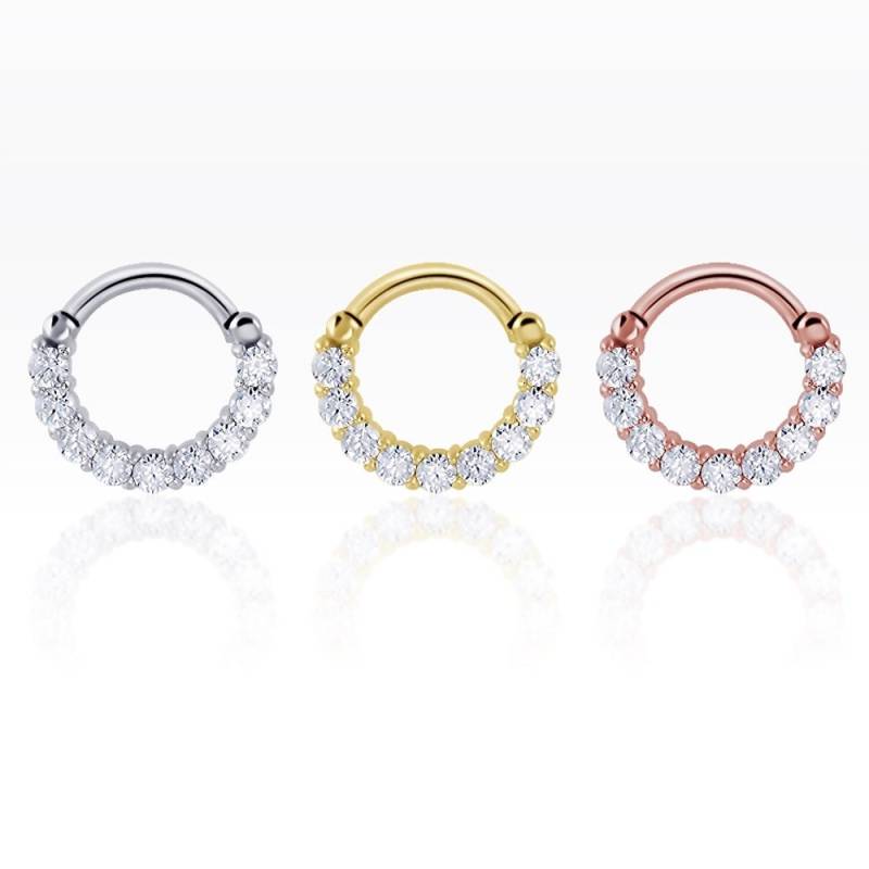 Eternity Cz Sterling Silber Daith Clicker Knorpel Hoop | 1 Stück Eternity Cz Sterling Silber Daith Clicker Knorpel Hoop | 1 Stück von PiercingRoomByJay