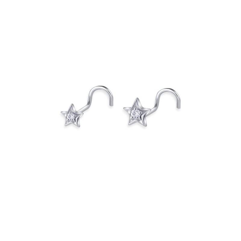 Stern | Stern 925 Silber Nasenstecker Mit Cz Diamant | 20 Gauge, 1 Stk Stern | Stern 925 Silber Nasenstecker Mit Cz Diamant | 20 Gauge, 1 Stk von PiercingRoomByJay