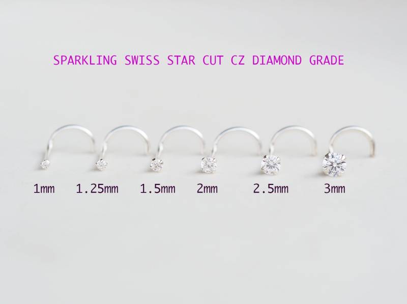 Winziger Cz Diamant Sterling Silber Nasenring 20G/22G Nasenstecker | 1 Stück Winziger Cz Diamant Sterling Silber Nasenring 20G/22G Nasenstecker | 1 Stück von PiercingRoomByJay
