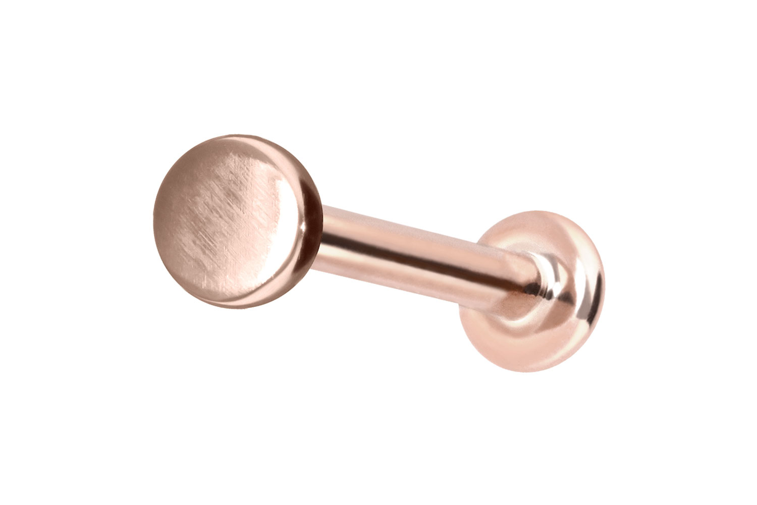 14 Karat Gold Labret mit Innengewinde DISC von Piercingline