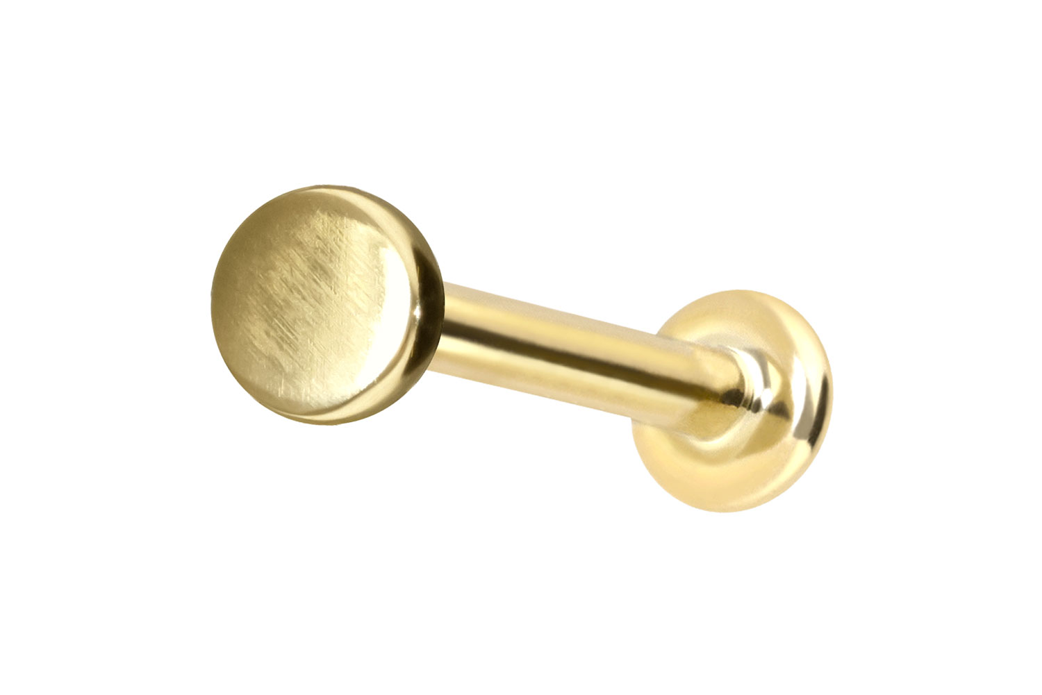 14 Karat Gold Labret mit Innengewinde DISC von Piercingline