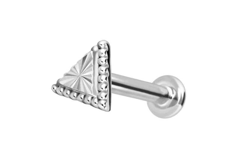 14 Karat Gold Labret mit Innengewinde DREIECK von Piercingline