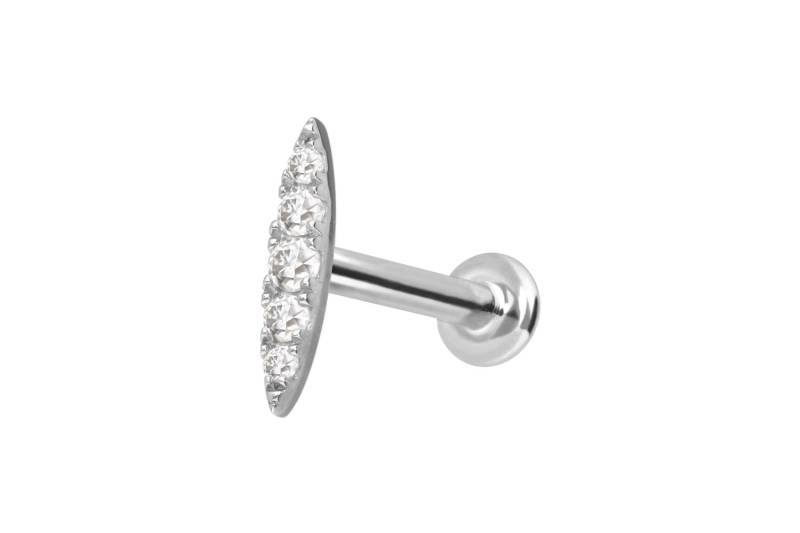 14 Karat Gold Labret mit Innengewinde MOISSANIT-OVAL 14 Karat Gold Labret mit Innengewinde MOISSANIT-OVAL von Piercingline