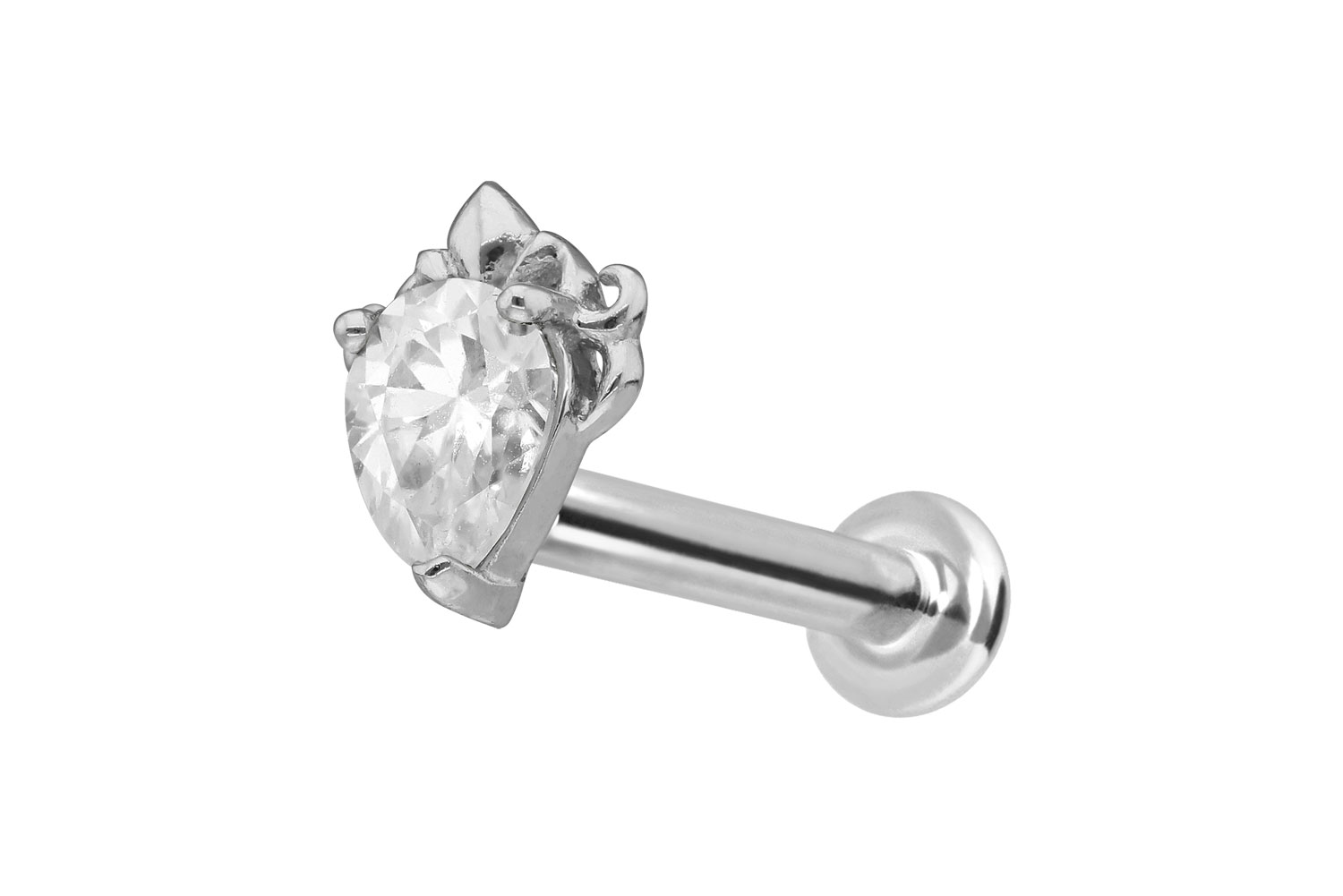 14 Karat Gold Labret mit Innengewinde MOISSANIT-TROPFEN 14 Karat Gold Labret mit Innengewinde MOISSANIT-TROPFEN von Piercingline
