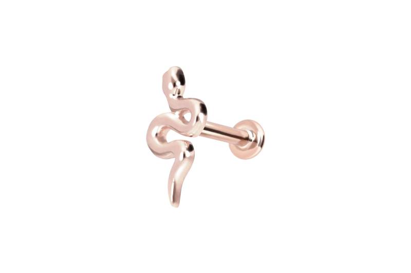 14 Karat Gold Labret mit Innengewinde SCHLANGE von Piercingline