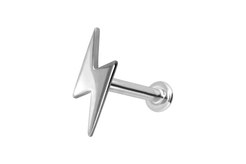 14 Karat Gold Labret mit Push Fit BLITZ von Piercingline