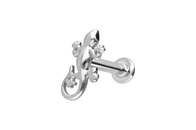 14 Karat Gold Labret mit Push Fit GECKO von Piercingline