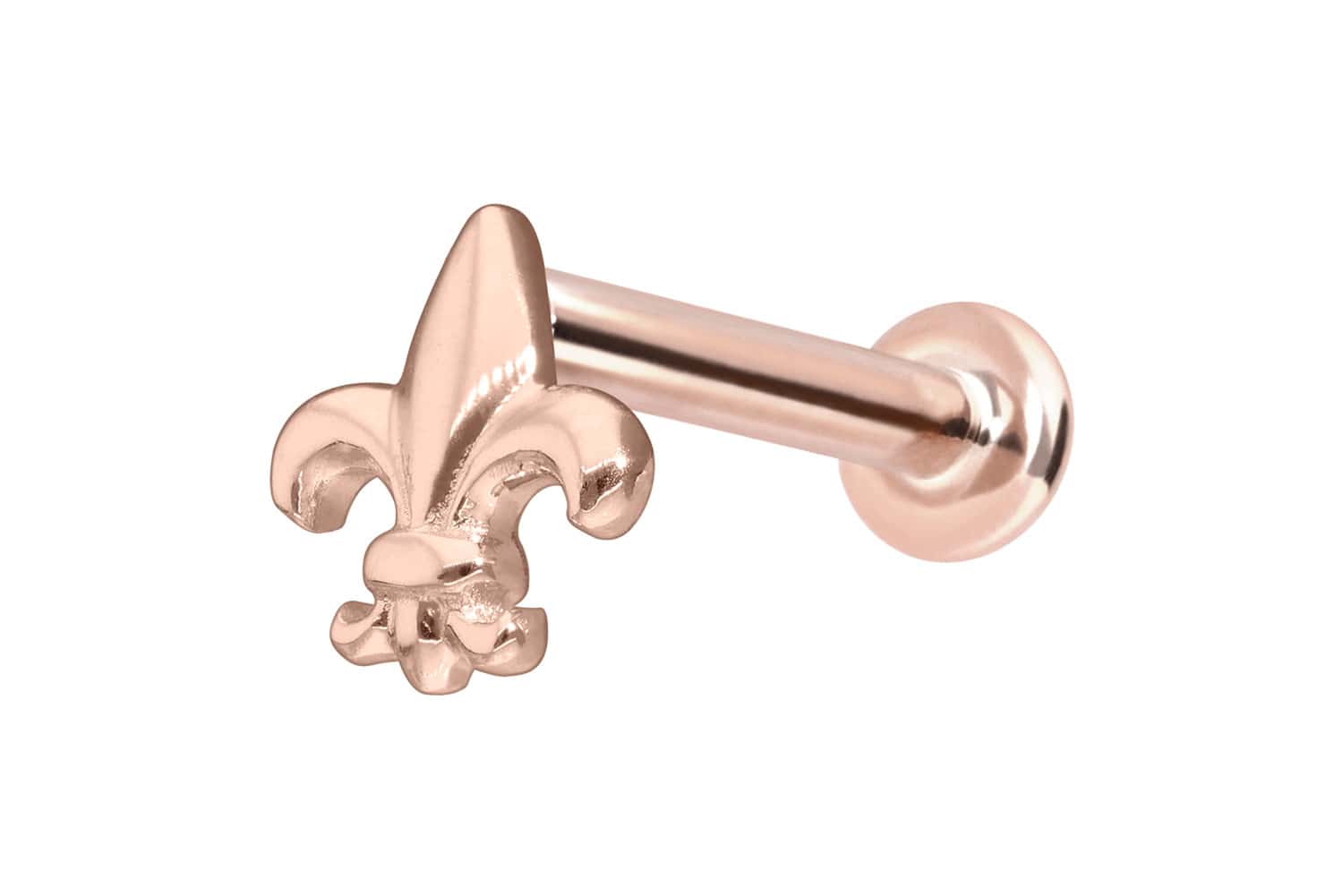 14 Karat Gold Labret mit Push Fit LILIE von Piercingline