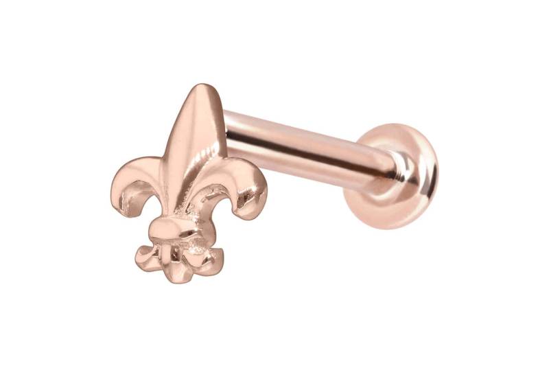 14 Karat Gold Labret mit Push Fit LILIE von Piercingline
