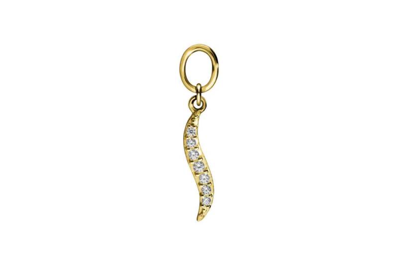 18 Karat Gold Anhänger für Clicker KRISTALLANHÄNGER von Piercingline