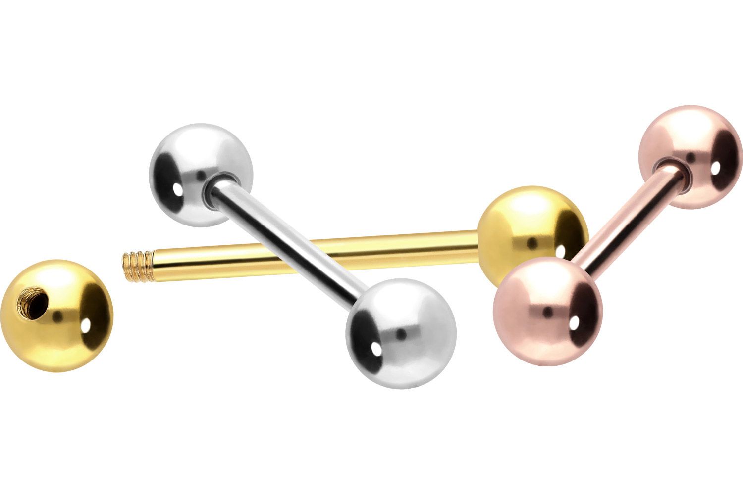 18 Karat Gold Barbell von Piercingline