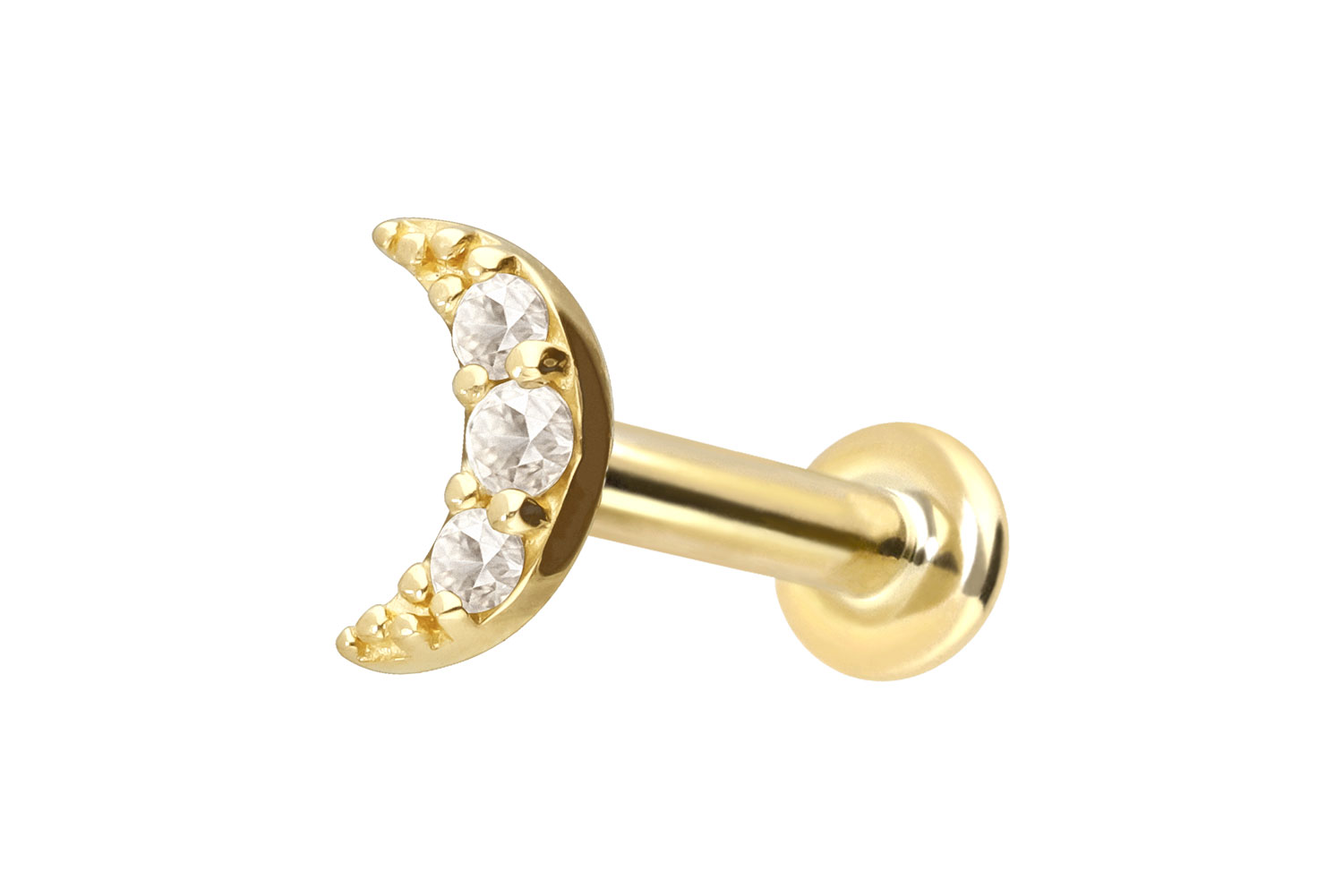 18 Karat Gold Labret mit Innengewinde DIAMANT-MOND 18 Karat Gold Labret mit Innengewinde DIAMANT-MOND von Piercingline