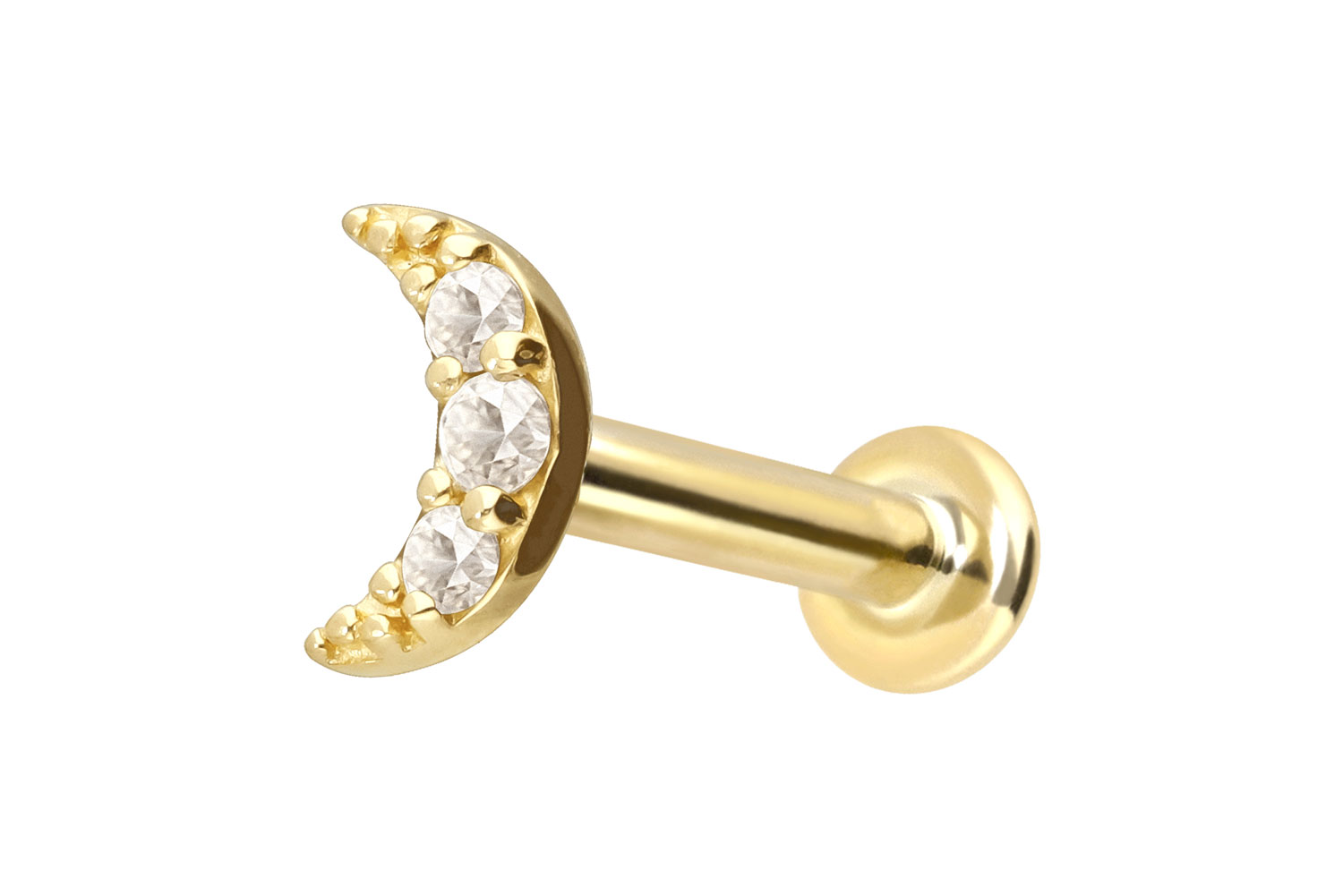 18 Karat Gold Labret mit Innengewinde DIAMANT-MOND 18 Karat Gold Labret mit Innengewinde DIAMANT-MOND von Piercingline