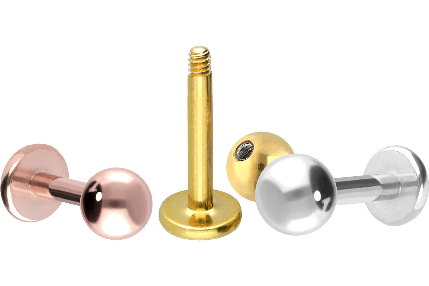 18 Karat Gold Labret von Piercingline