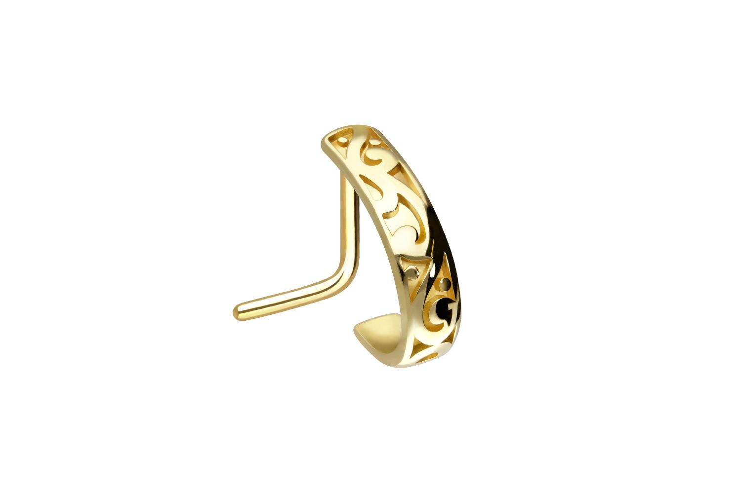 18 Karat Gold Nasenstecker ORIENTALISCHES DESIGN von Piercingline