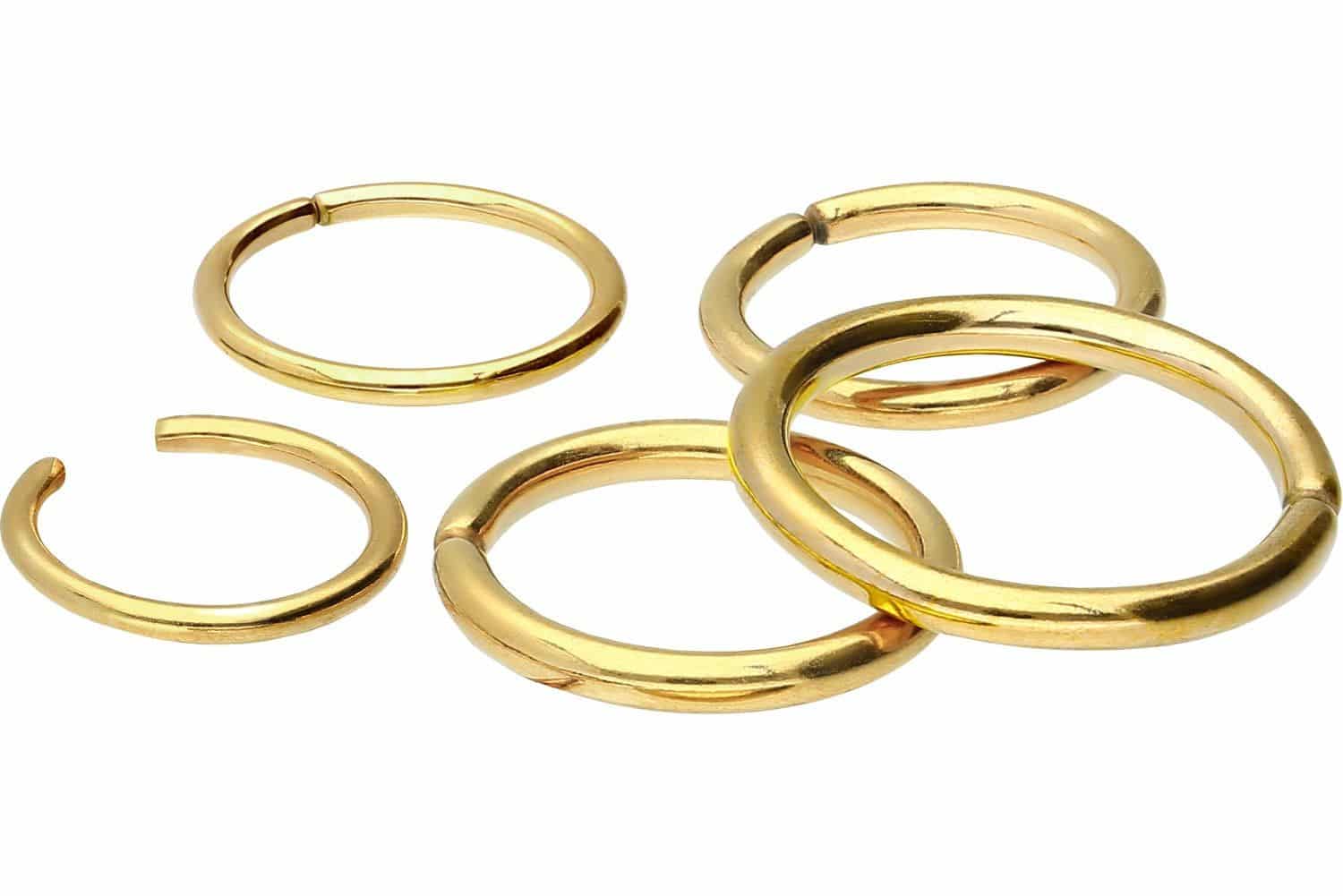 18 Karat Gold O-Ring - biegbar von Piercingline