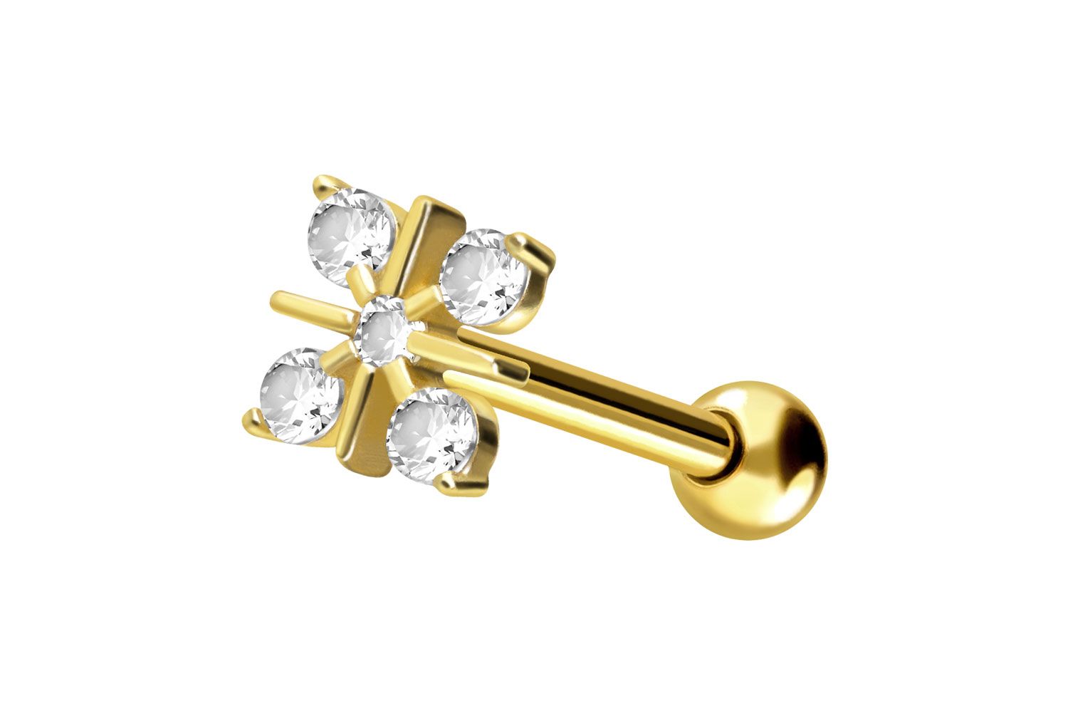 18 Karat Gold Ohrpiercing POLARSTERN von Piercingline