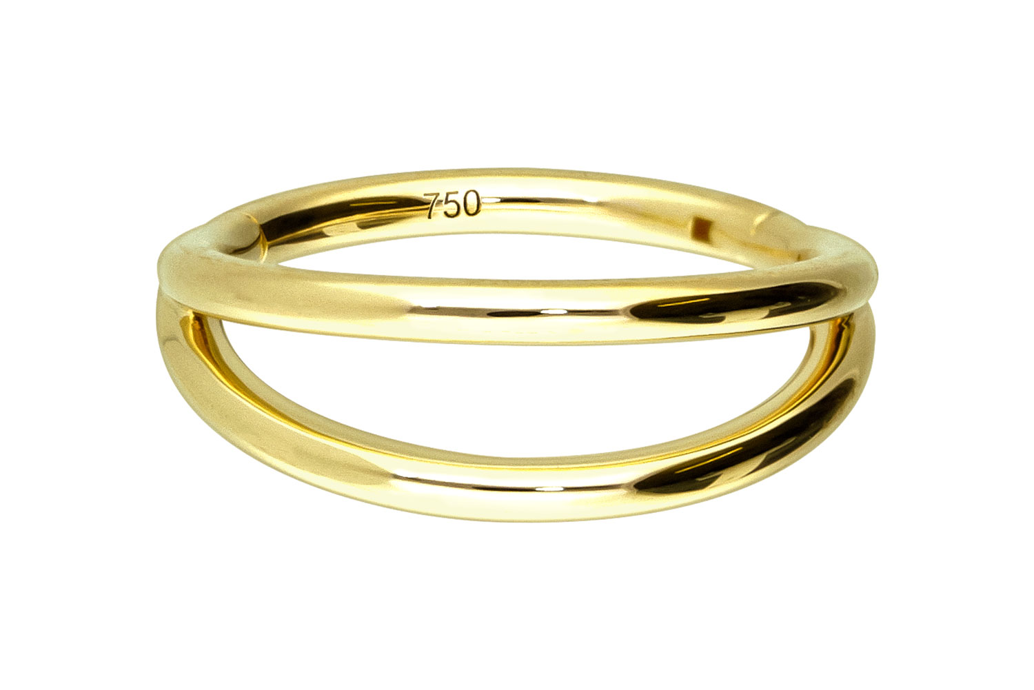 18 Karat Gold Segmentring Clicker 2 RINGE von Piercingline