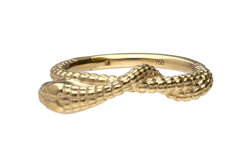 18 Karat Gold Segmentring Clicker SCHLANGE von Piercingline