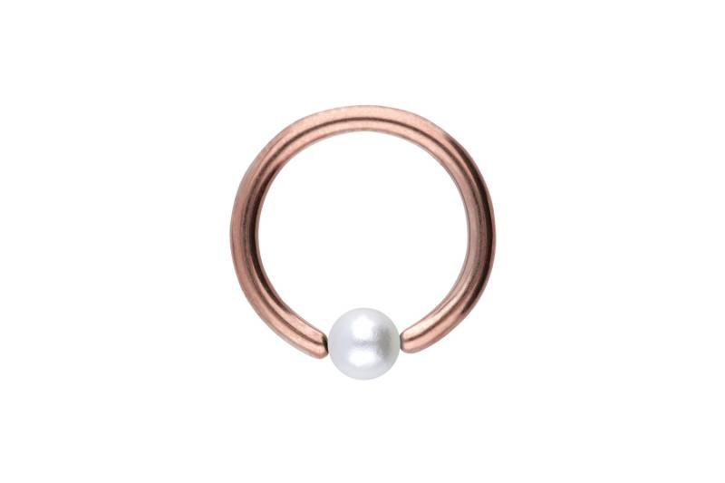 Chirurgenstahl Klemmkugelring SYNTHETISCHE PERLE von Piercingline